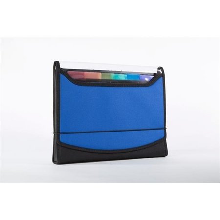 FILEXEC Filexec Soft Touch Padded Canvas Window Expanding File; 13 Pockets; Blue 711888462216